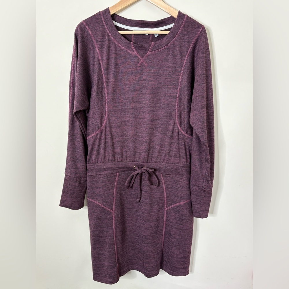 Athleta Give It Your All Dress Size Medium Purple Long Sleeve New with Tags